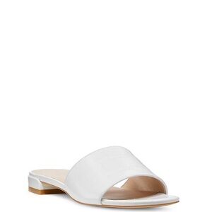 Stuart Weitzman Catherine White Sandal Flat - Size 6